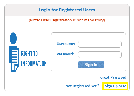 rti filing