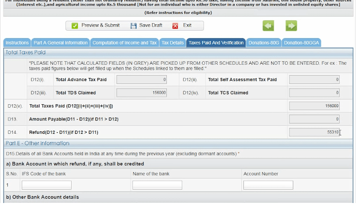 income tax return filing