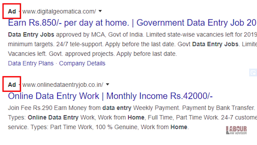 fake data entry jobs