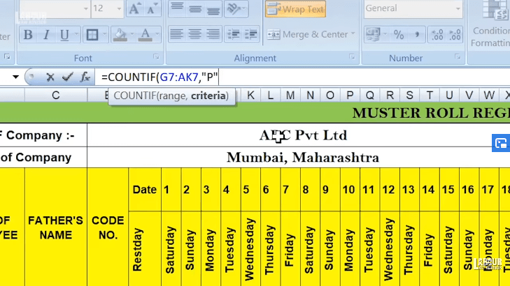 automated attendance sheet excel