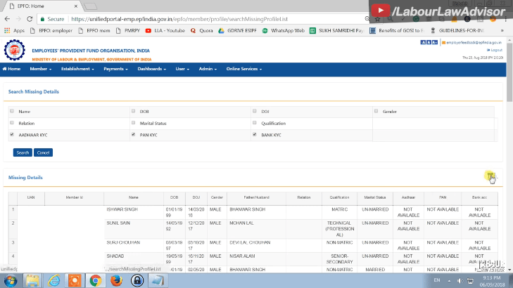 EPF kyc approval