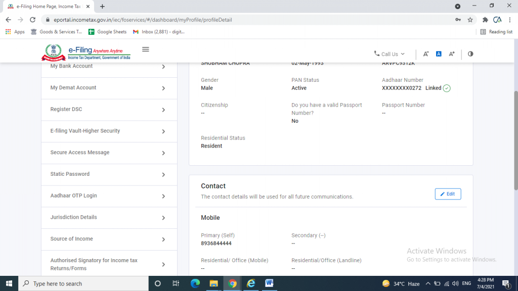 new income tax portal